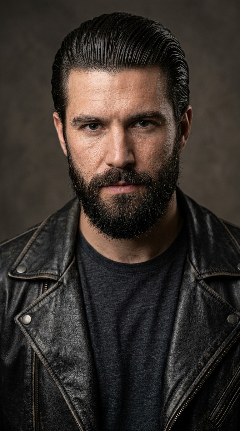 The Slicked-Back Biker Look