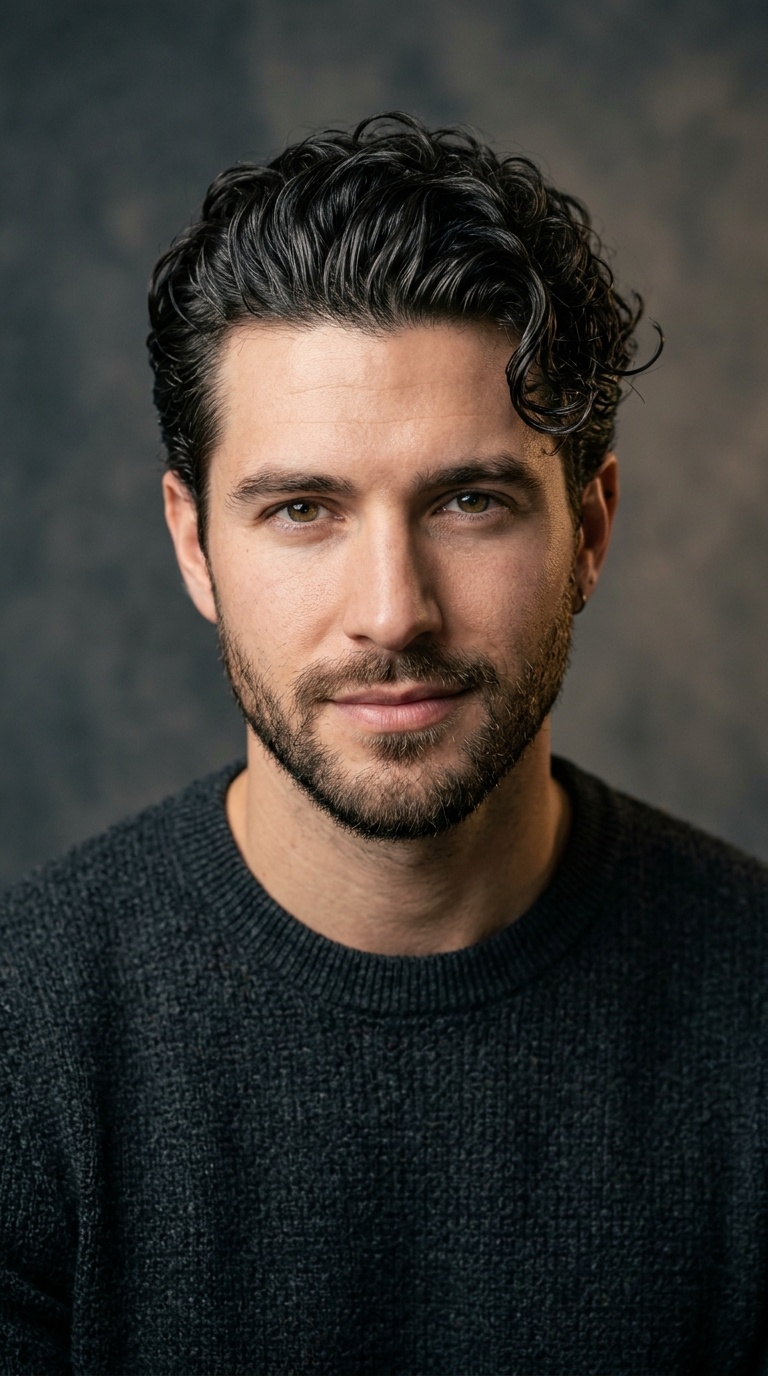 The Slicked-Back Curly Flow