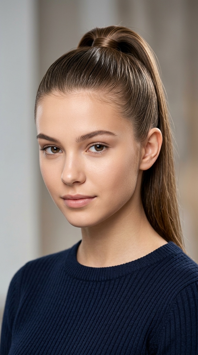 The Slicked-Back High Ponytail