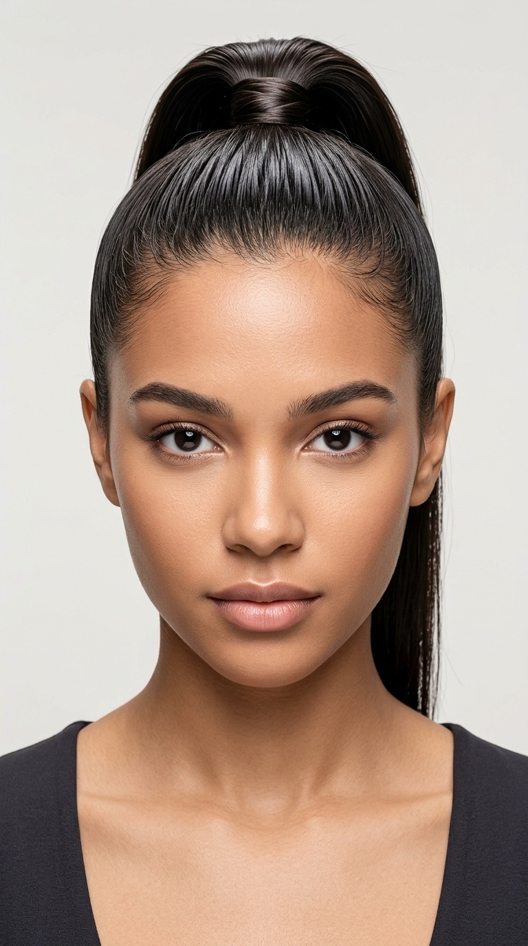 The Slicked-Back High Ponytail