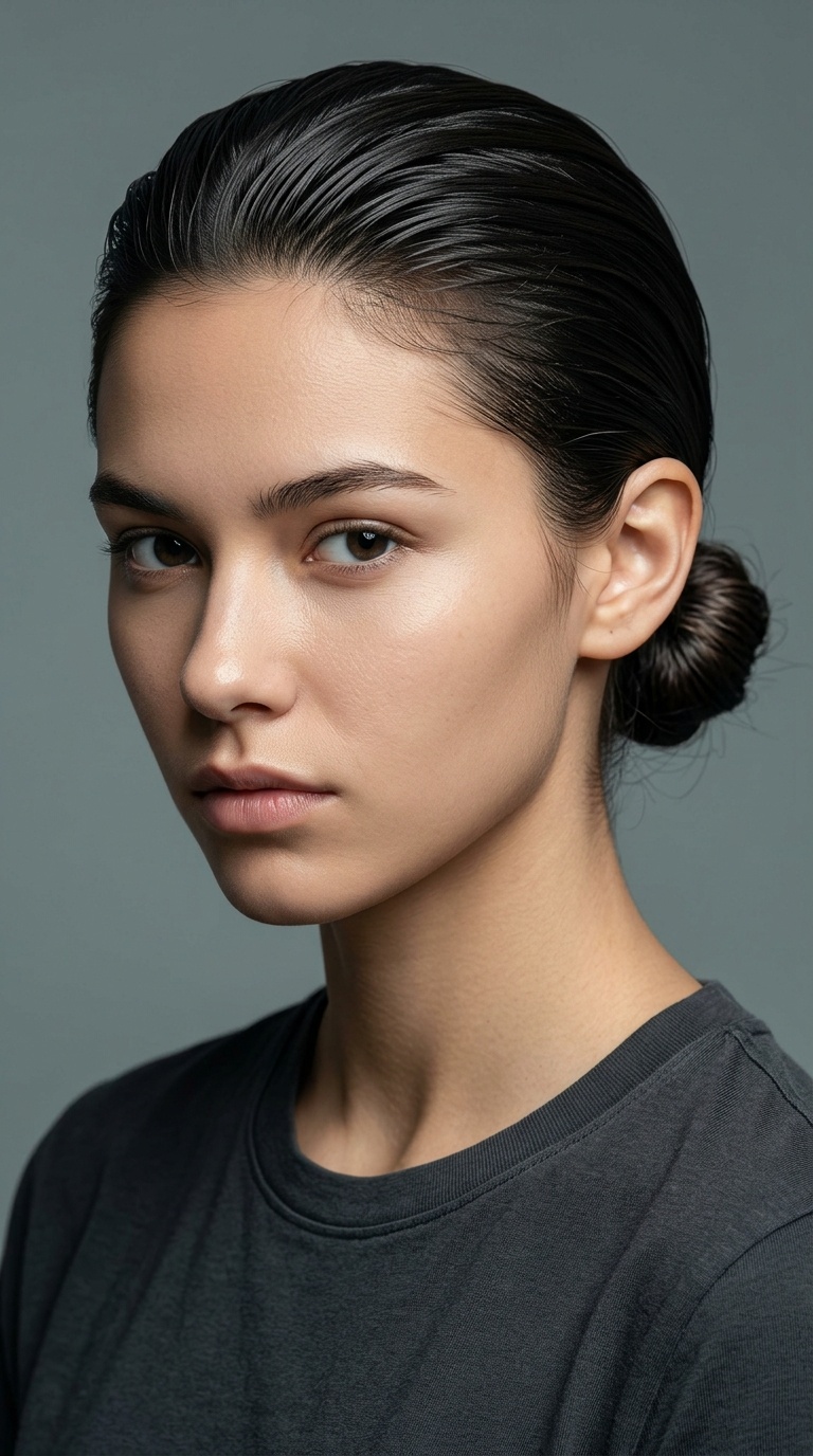 The Slicked-Back Low Bun