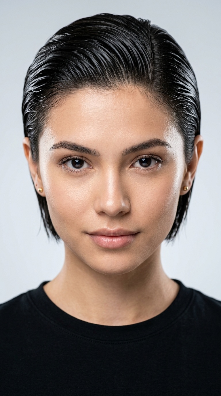 The Slicked-Back Wet Look