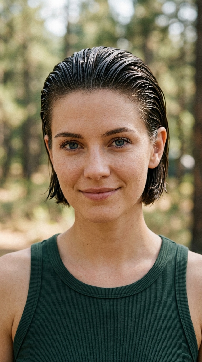 The Slicked-Back Wet Look