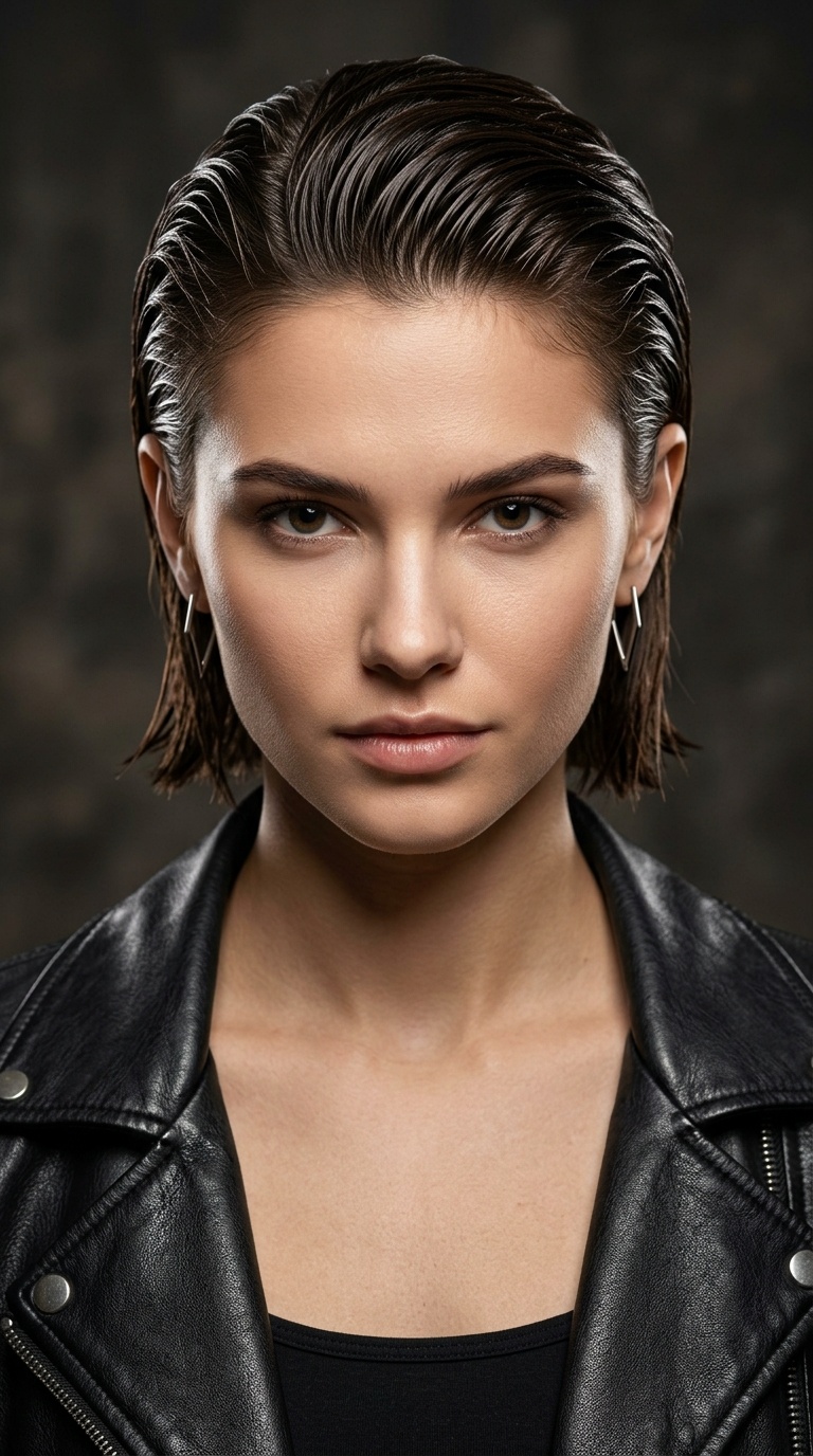 The Slicked-Back Wet Look