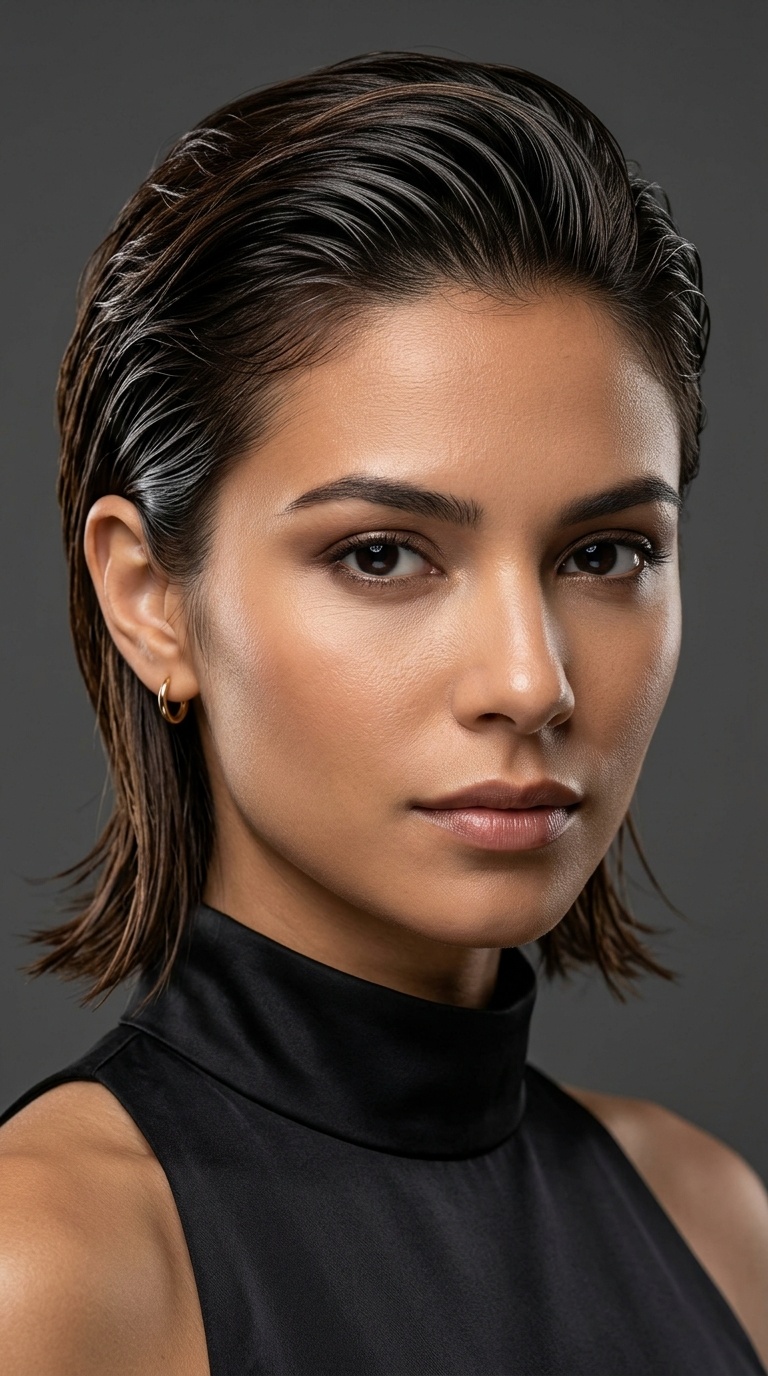 The Slicked-Back Wet Look
