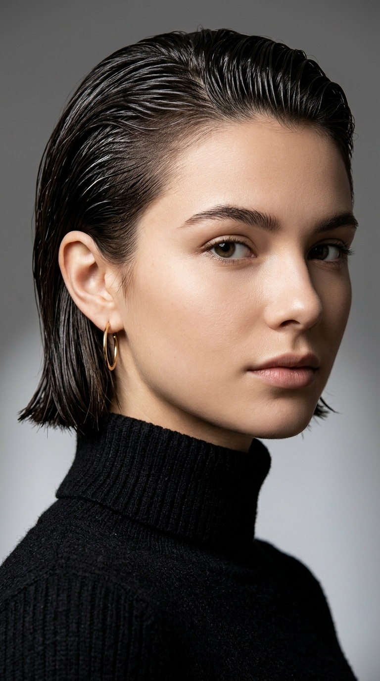 The Slicked-Back Wet Look