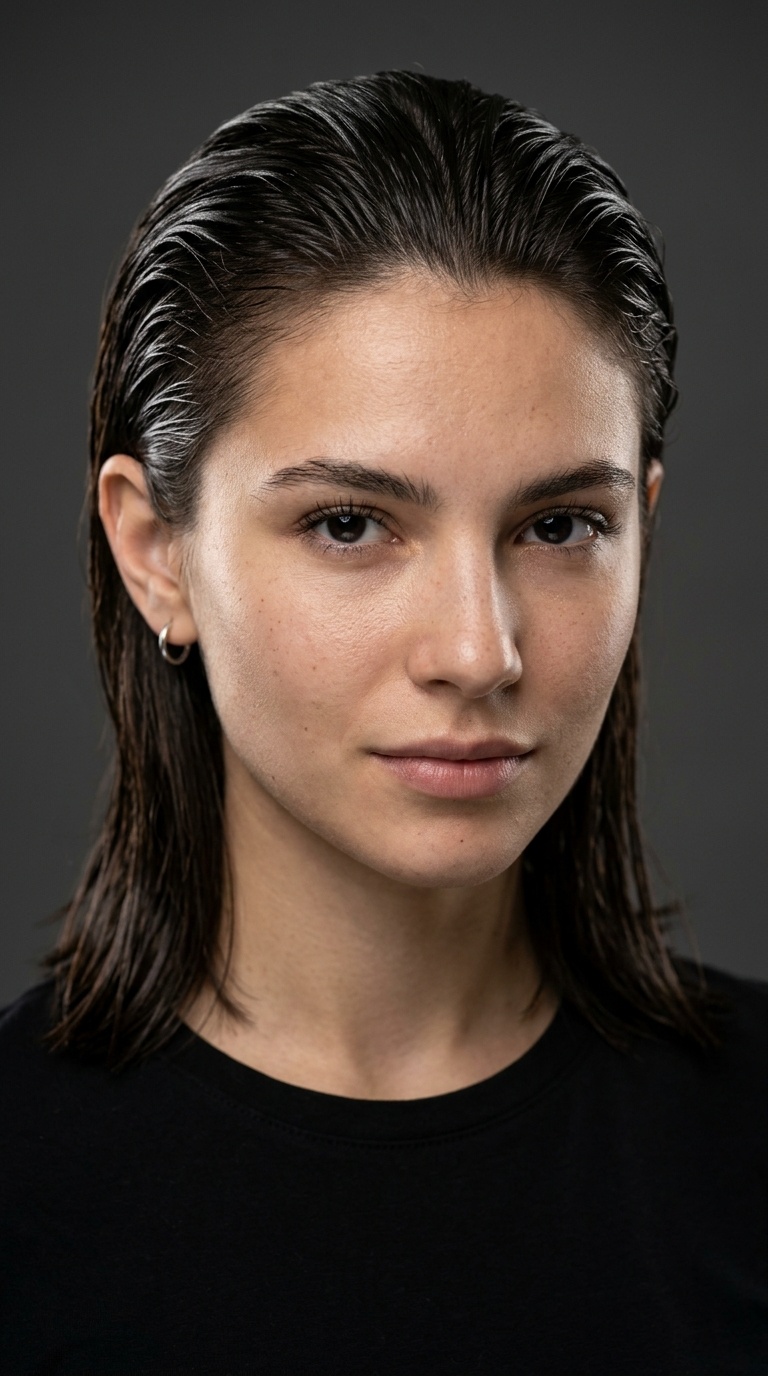 The Slicked-Back Wet Look