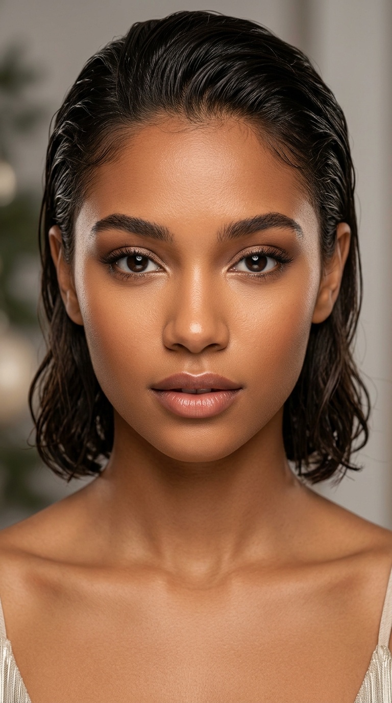 The Slicked-Back Wet Look