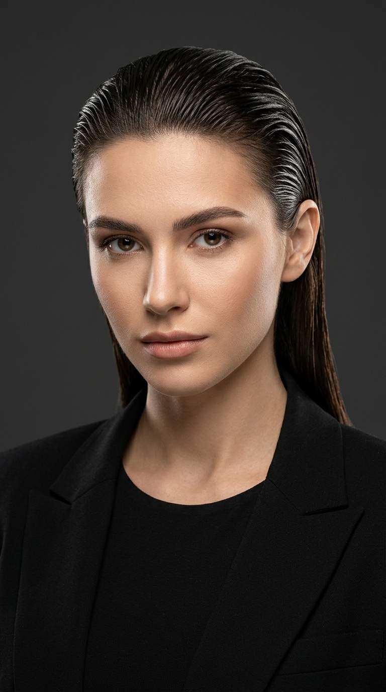 The Slicked-Back Wet Look
