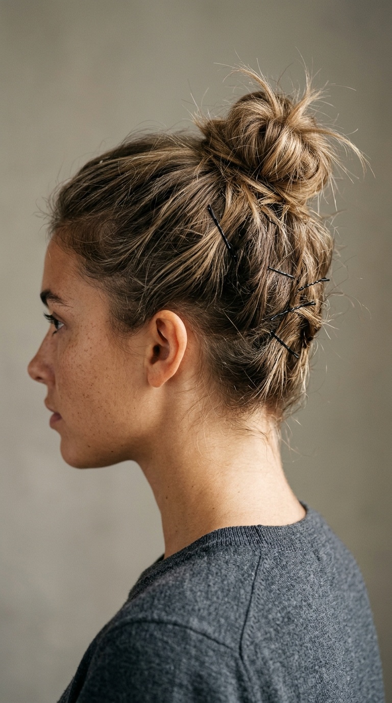 The Spiky Messy Bun