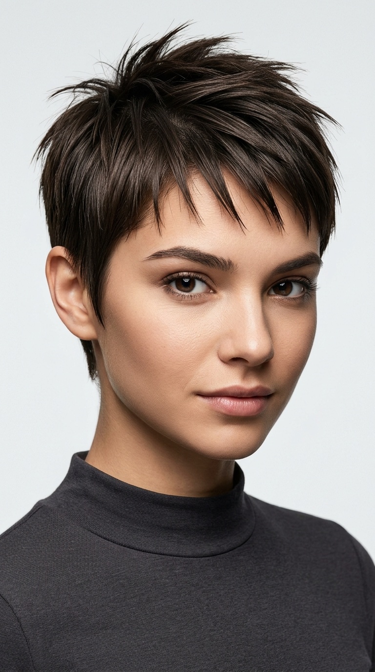 The Spiky Straight Pixie