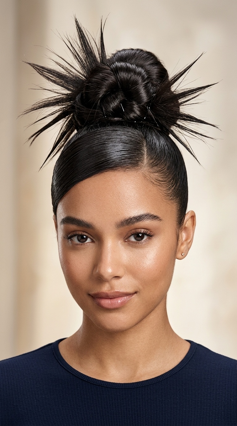 The Spiky Y2K-Inspired Bun