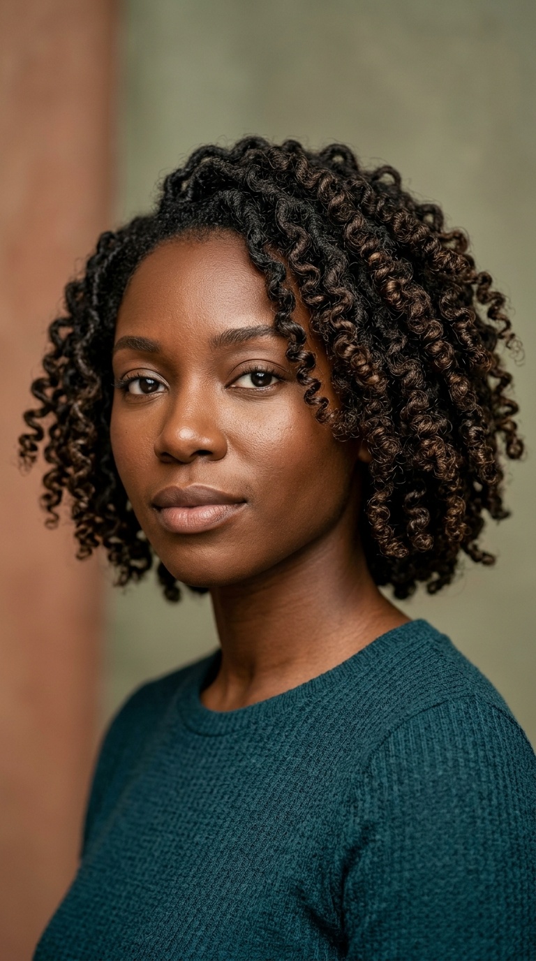 The Spiral-Curled Loc Bob