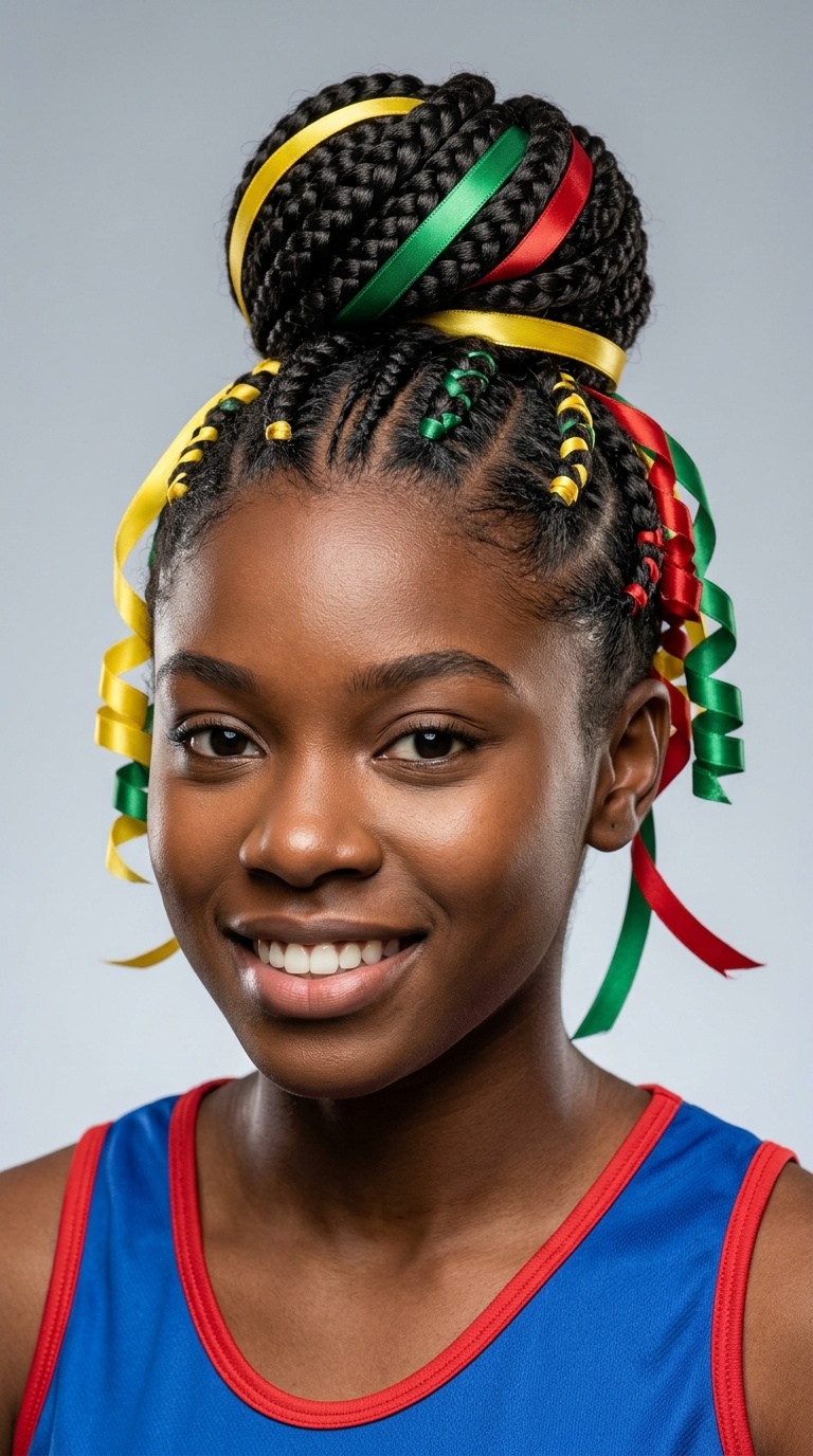 The Sprinter’s Bun with Spiral Ribbons