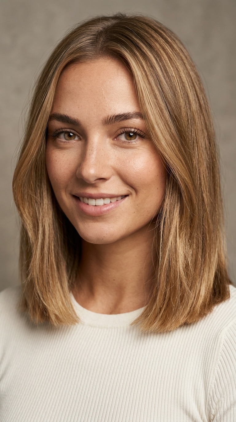 The Sun-Kissed Blunt Lob