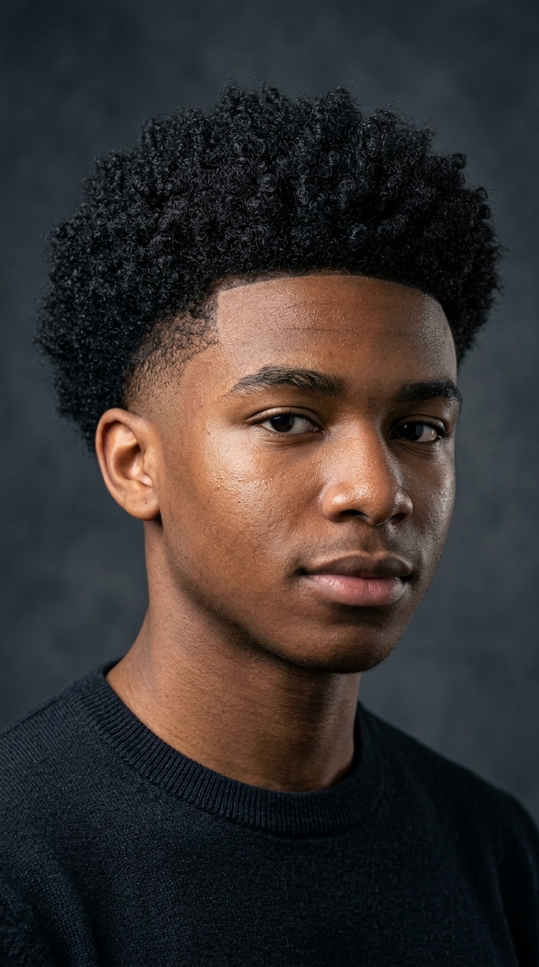 The Tapered Afro-Fade
