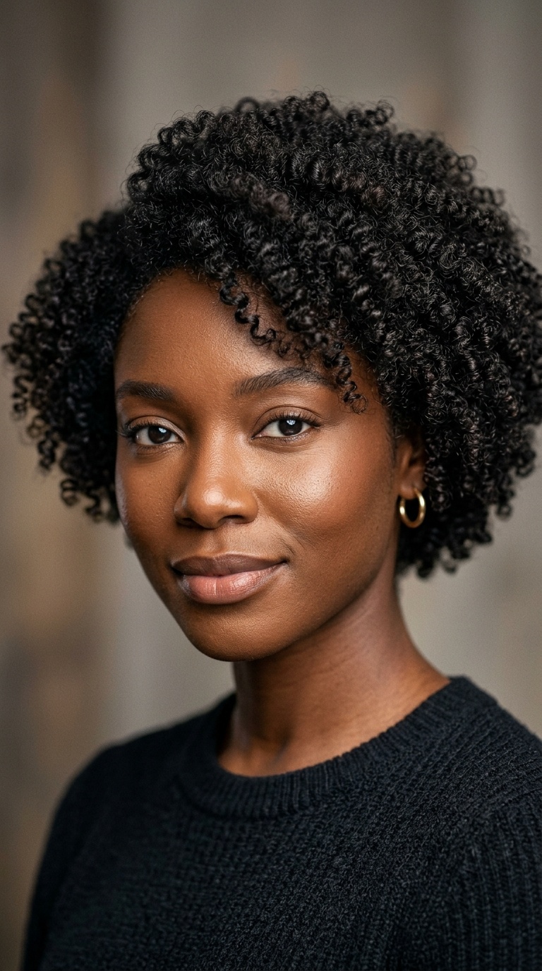 The Tapered Coily Bob