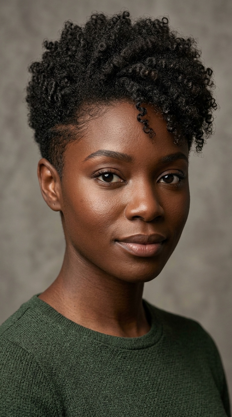 The Tapered Coily Pixie
