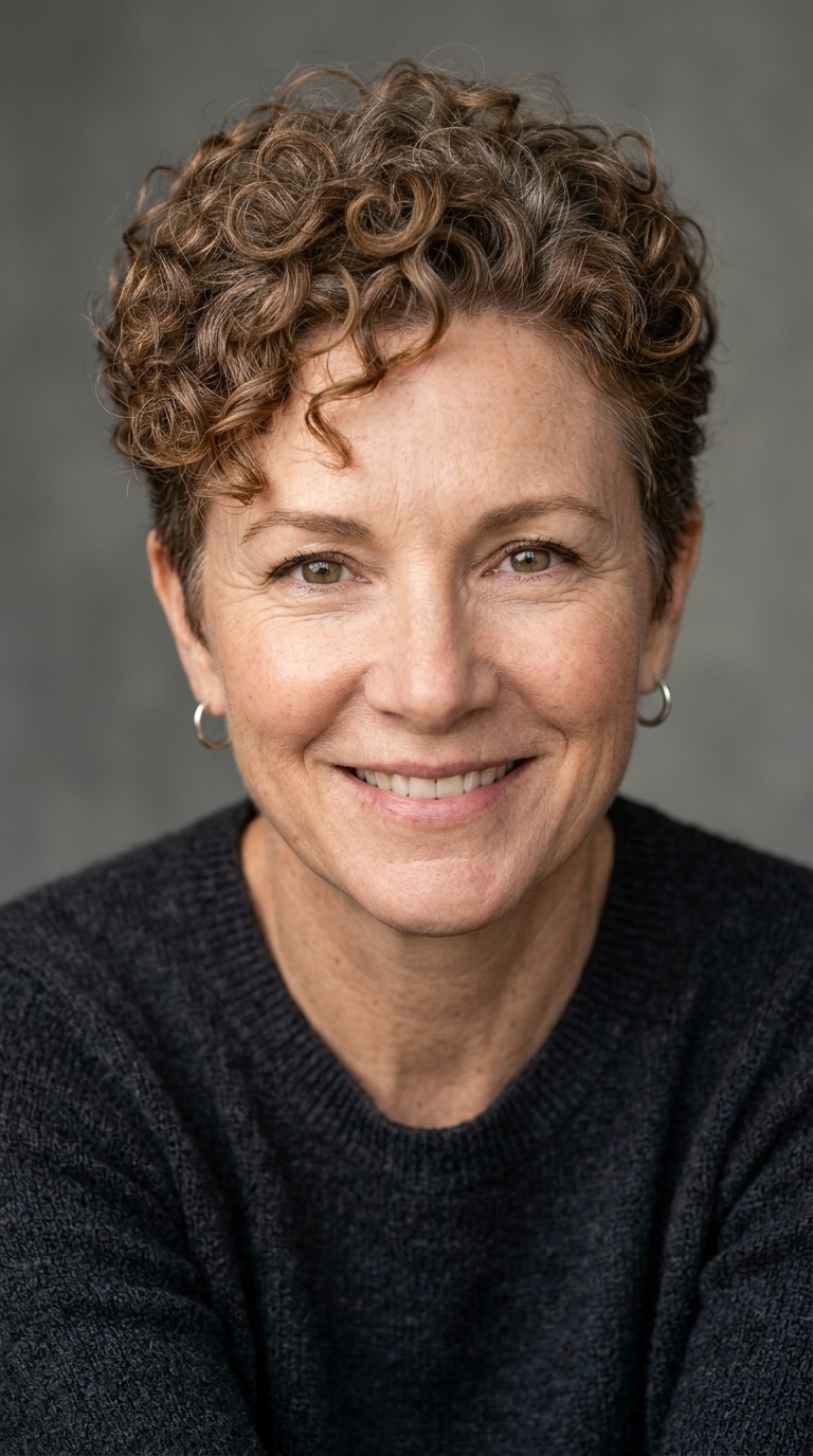 The Tapered Curly Pixie