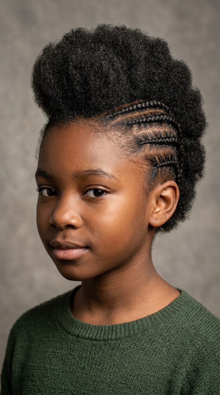 The Tapered Frohawk with Side Braids
