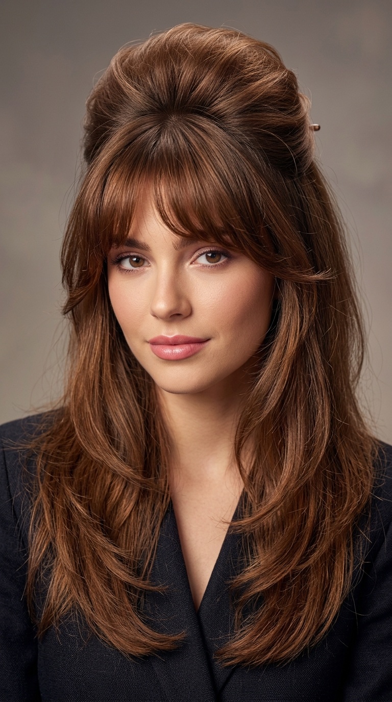 The Teased Half-Up Crown