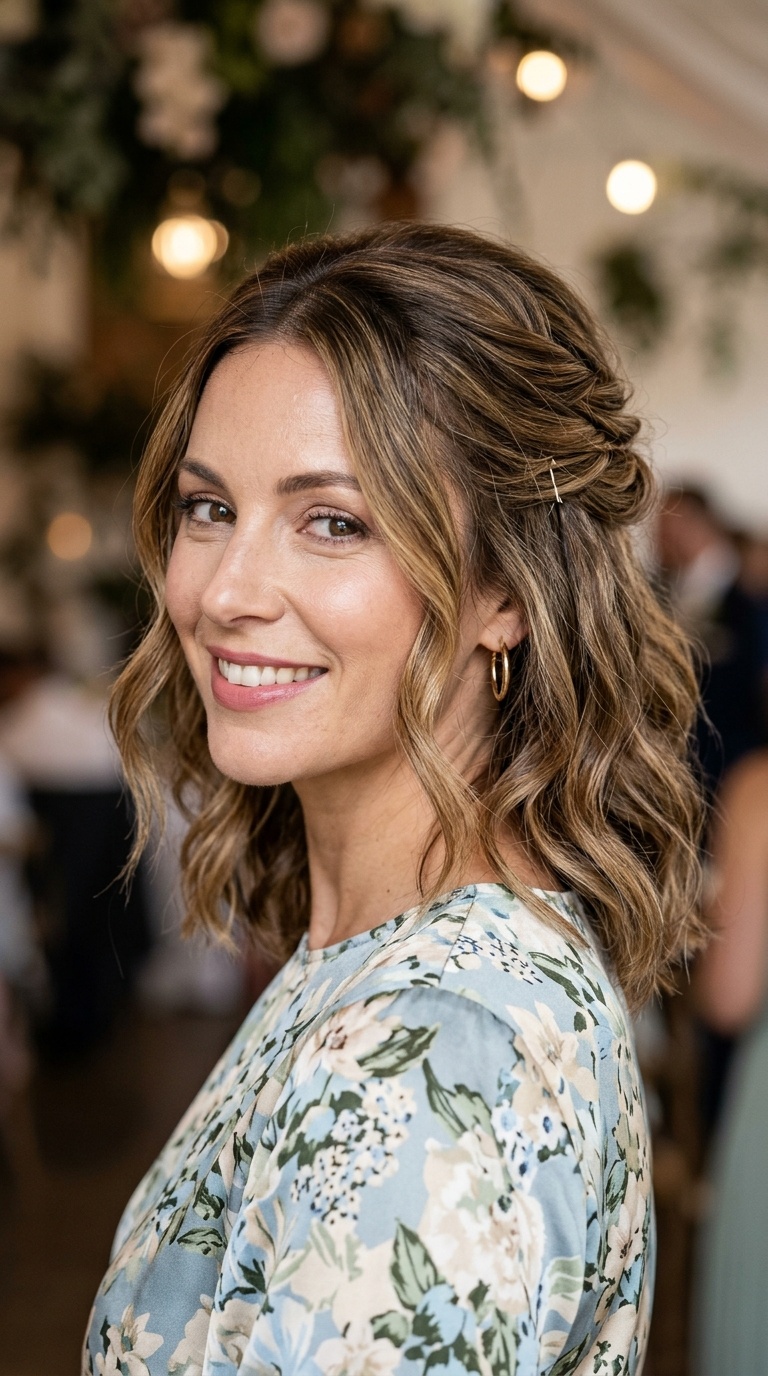 The Textured Half-Up Twist