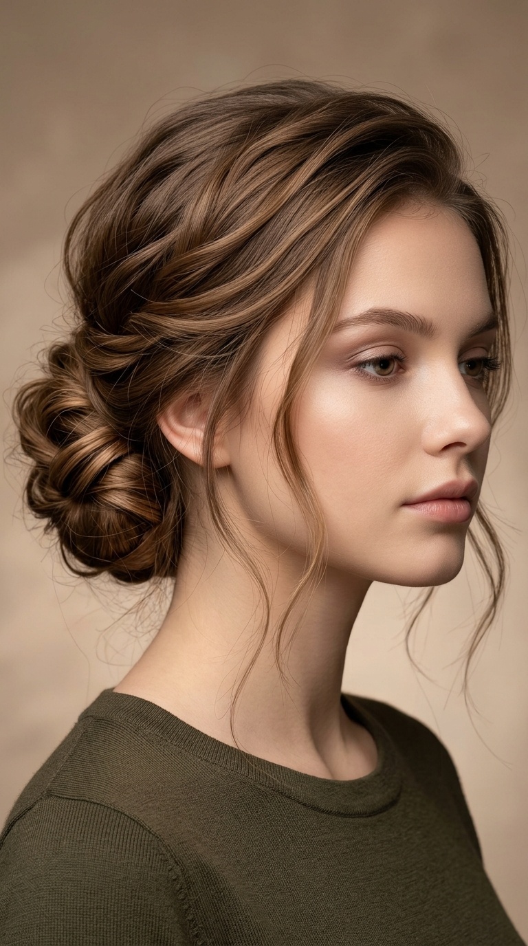 The Textured Low Bun