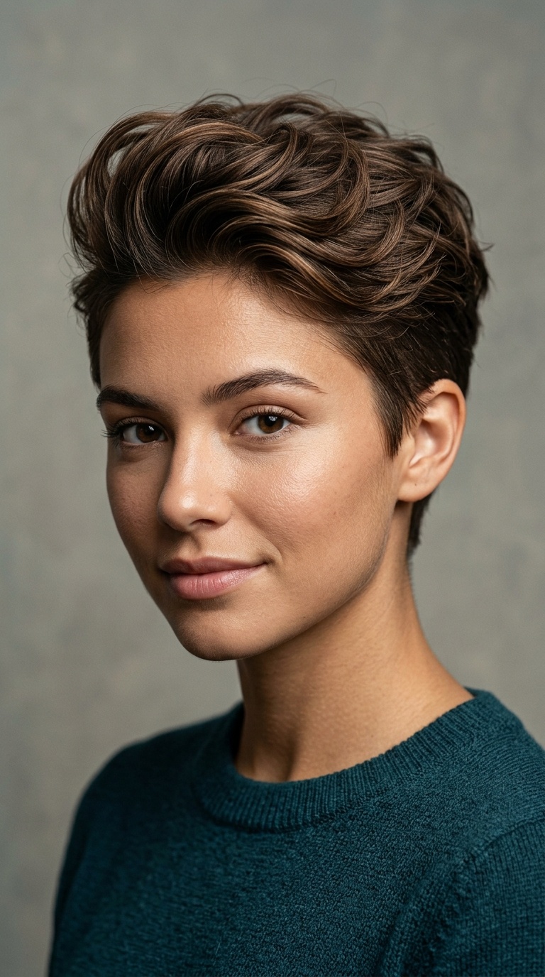The Textured Pixie Pompadour