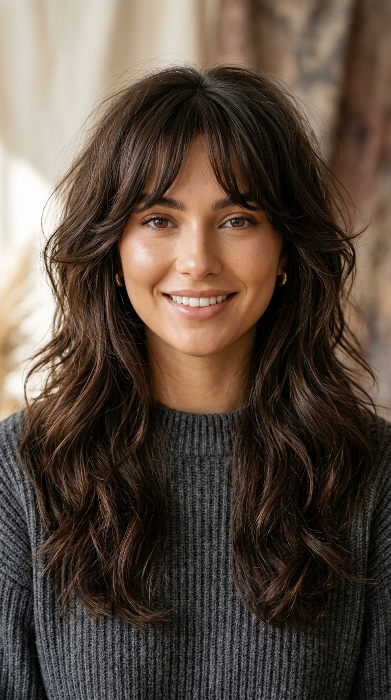 The Textured Shag with Curtain Bangs