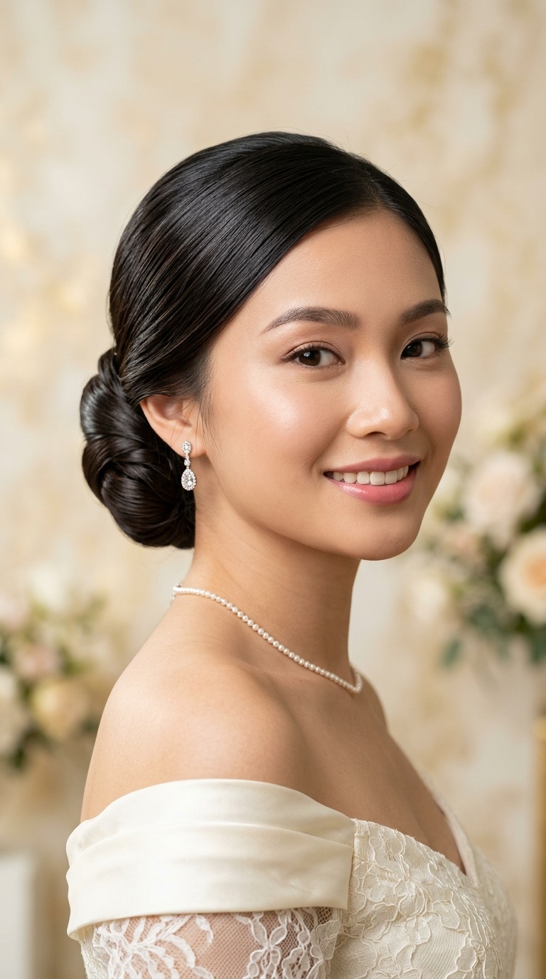 The Timeless Sleek Low Chignon