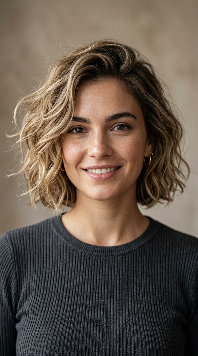 The Tousled Wavy Bob