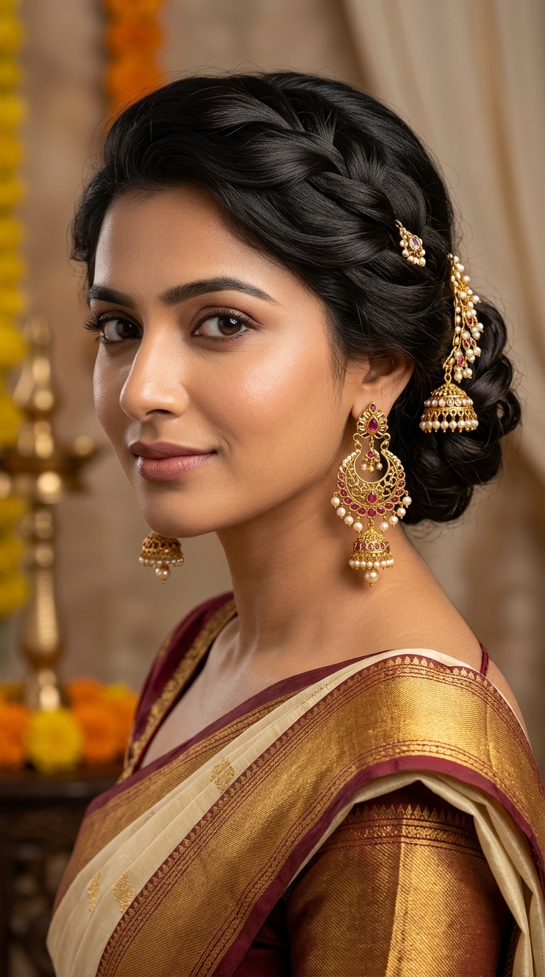 The Traditional Jhumka Hair Accessory Look