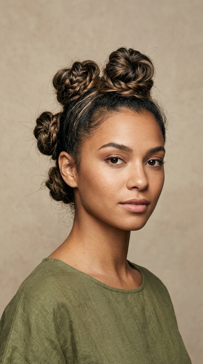 The Triple Bun Mohawk