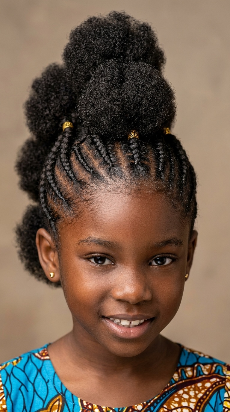 The Triple-Puff Braided Mohawk