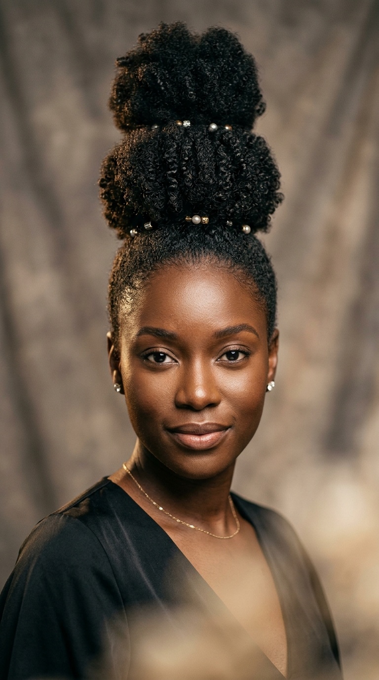 The Triple Tiered Afro Puffs