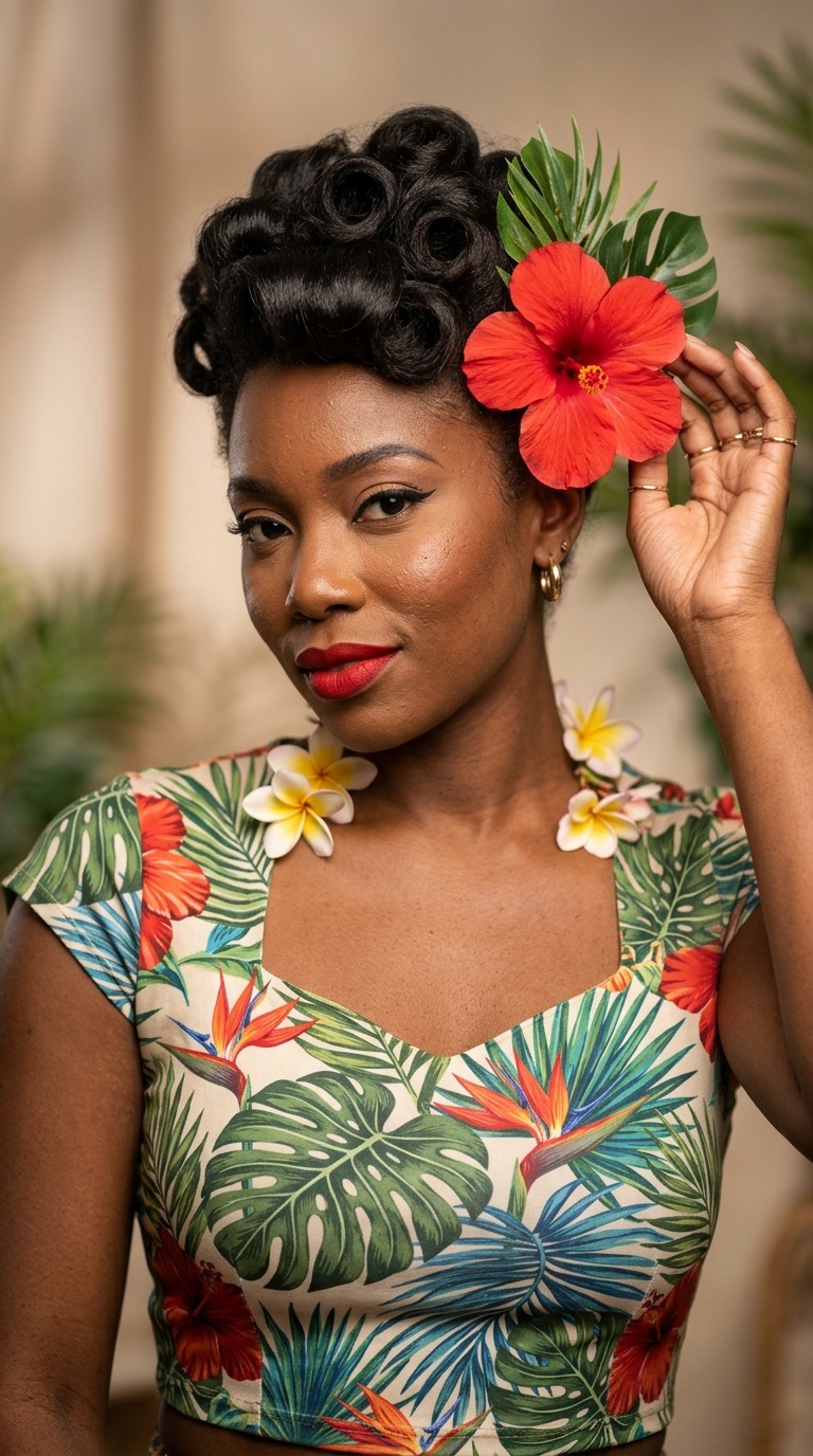 The Tropical Flower Pin-Up