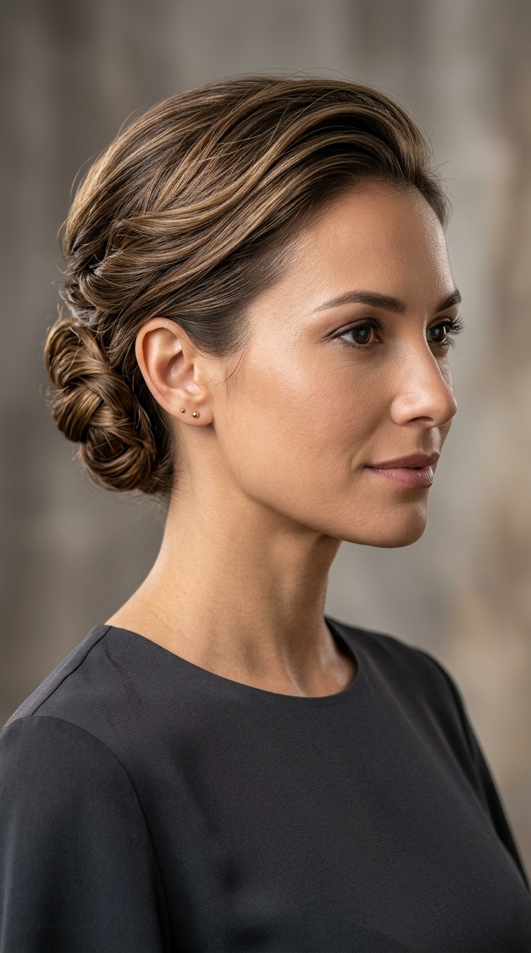 The Tucked Chignon for Short Hair