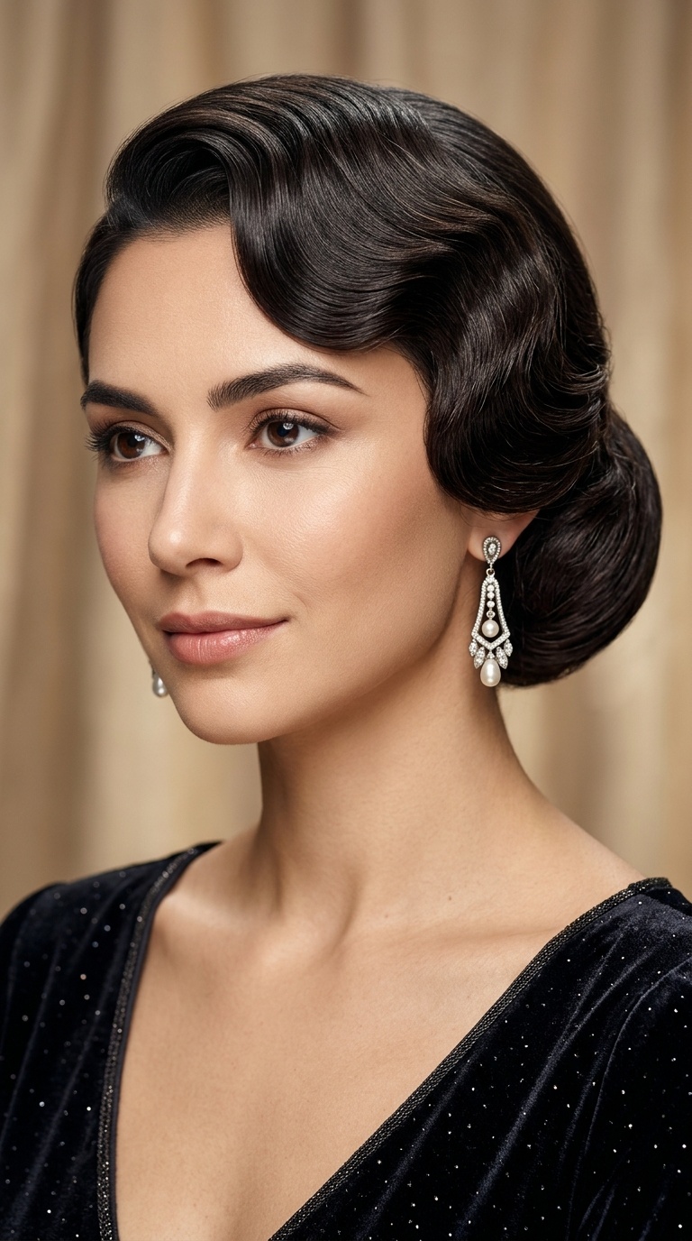 The Tucked-Under Chignon Bob