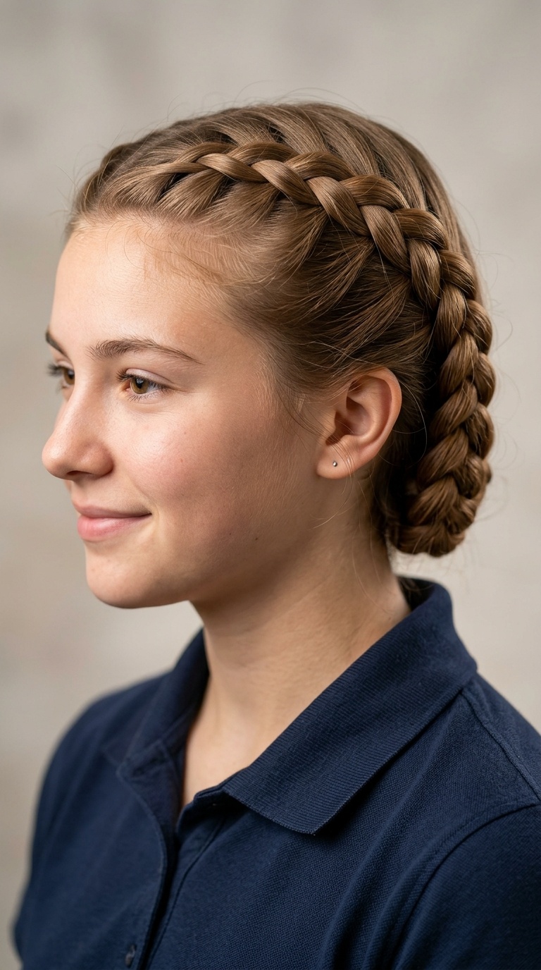 The Tucked-Under Dutch Braid
