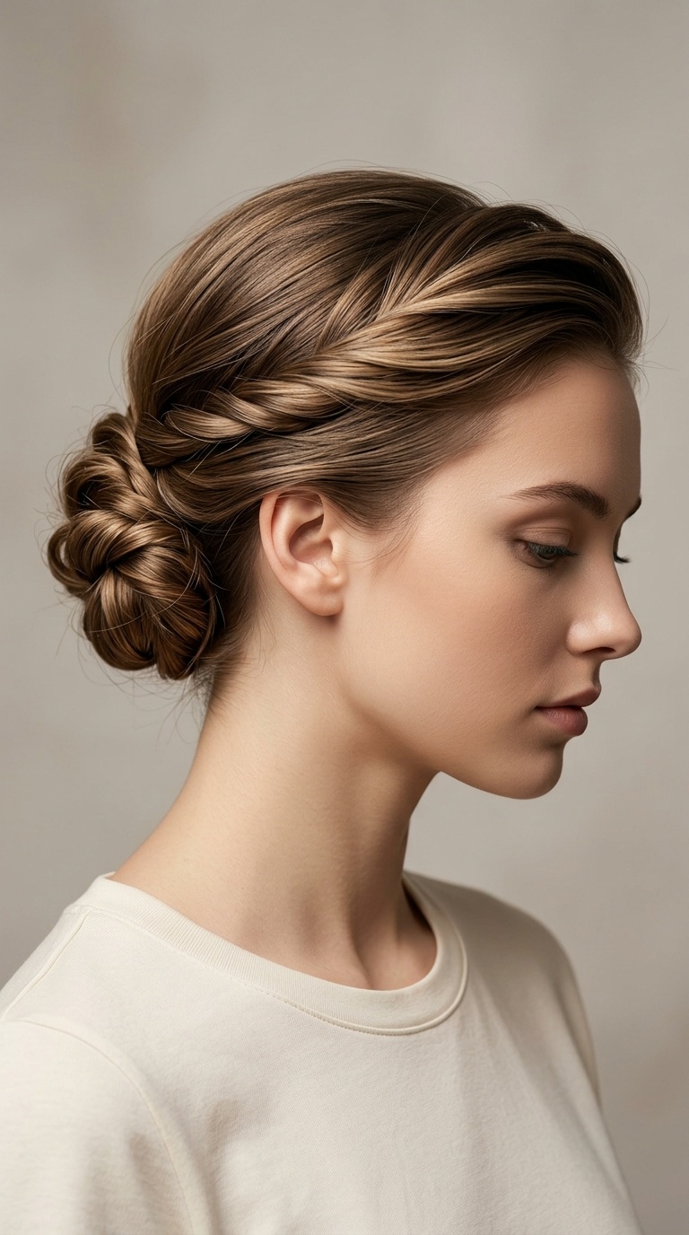 The Twisted Chignon for Short Hair