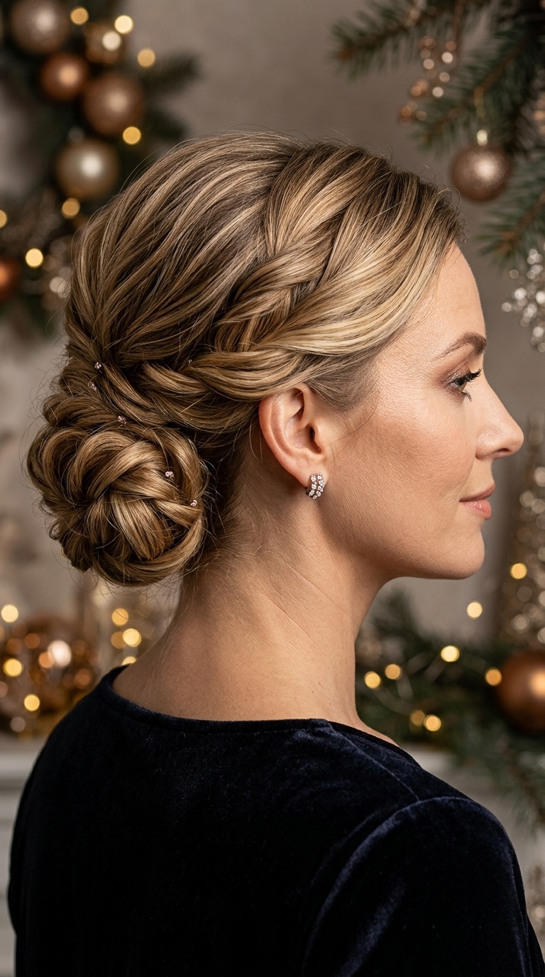 The Twisted Low Chignon