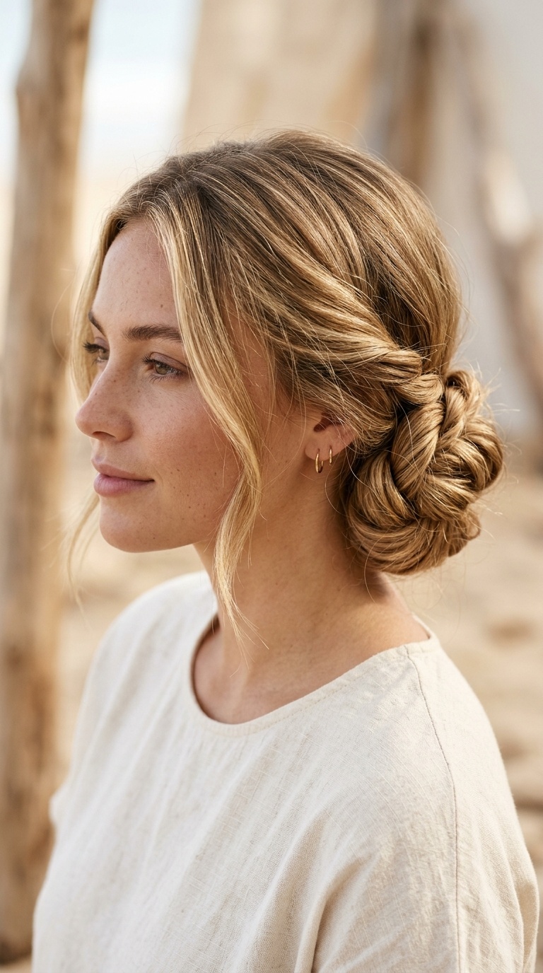 The Twisted Low Rope Bun