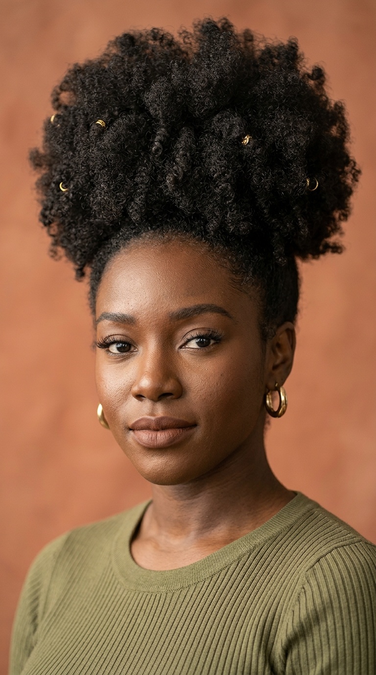 The Ultra-High Afro Puff