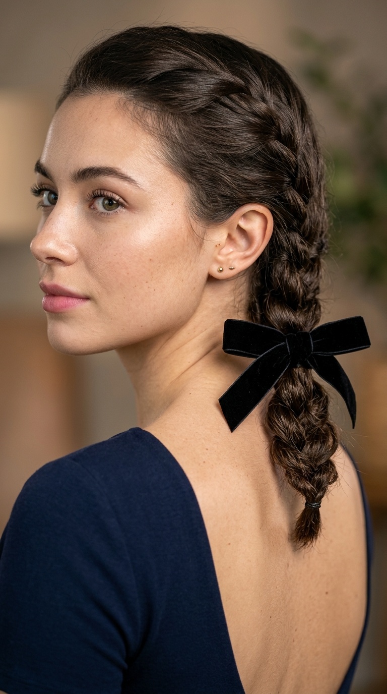 The Velvet Bow Braid End