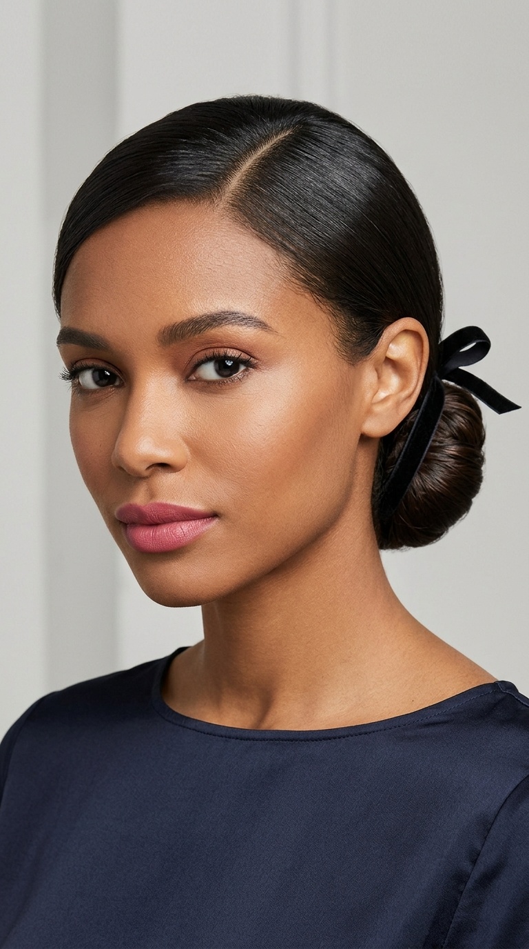 The Velvet Ribbon Low Bun