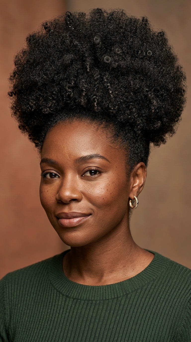 The Voluminous Afro Puff