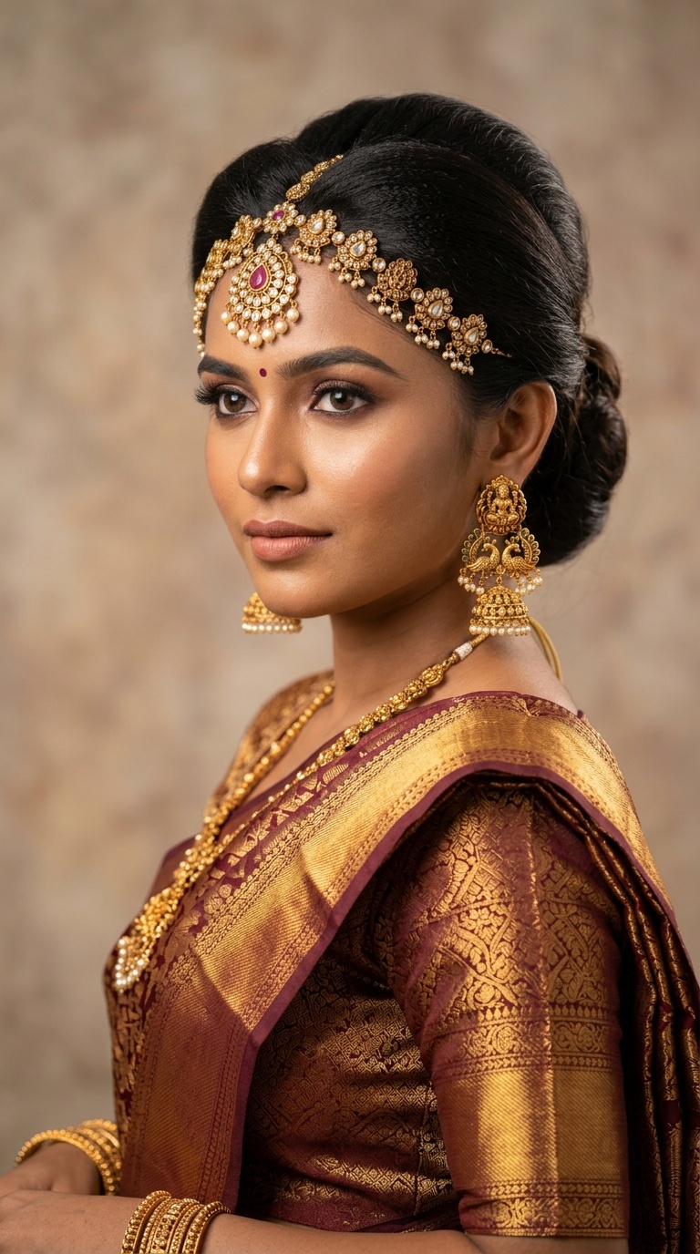 The Voluminous Front Puff with Temple Jewelry
