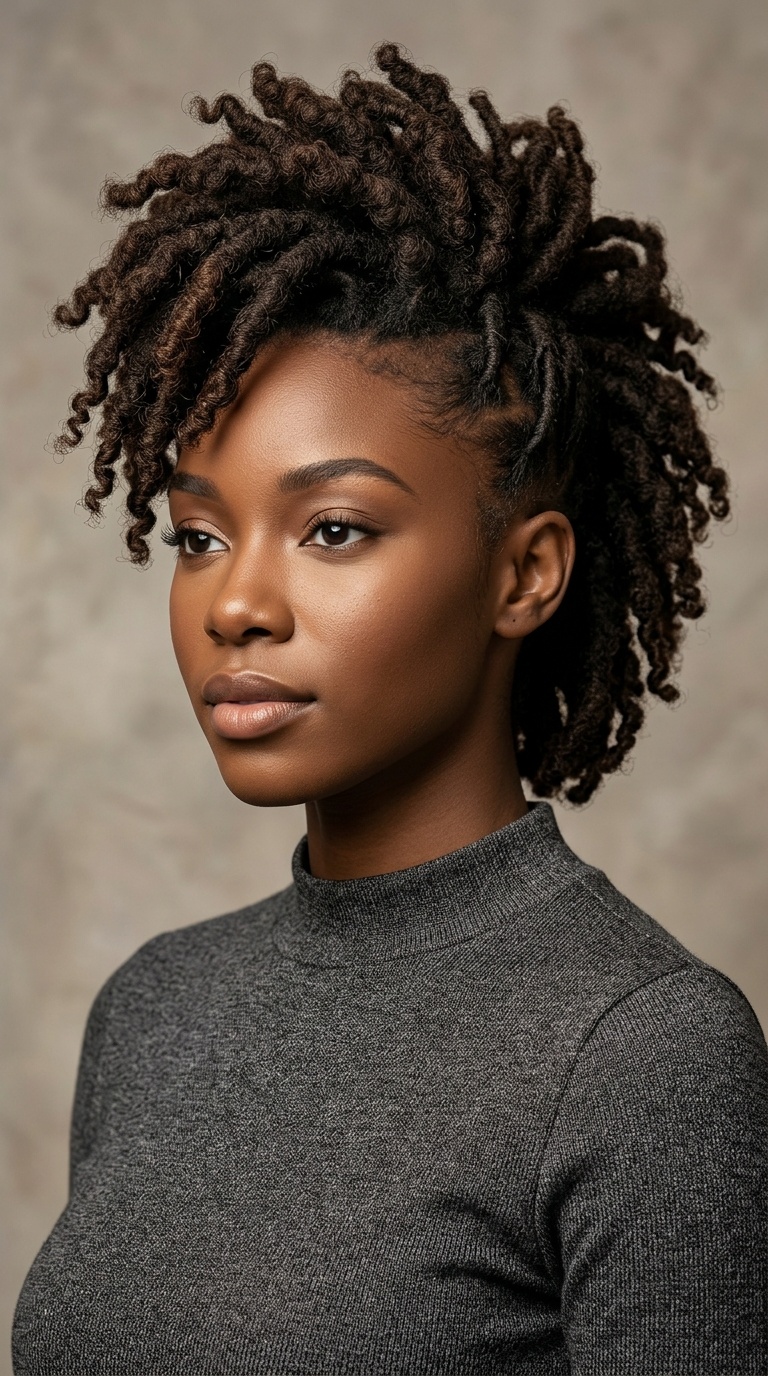 The Voluminous Loc Mohawk (Frohawk)