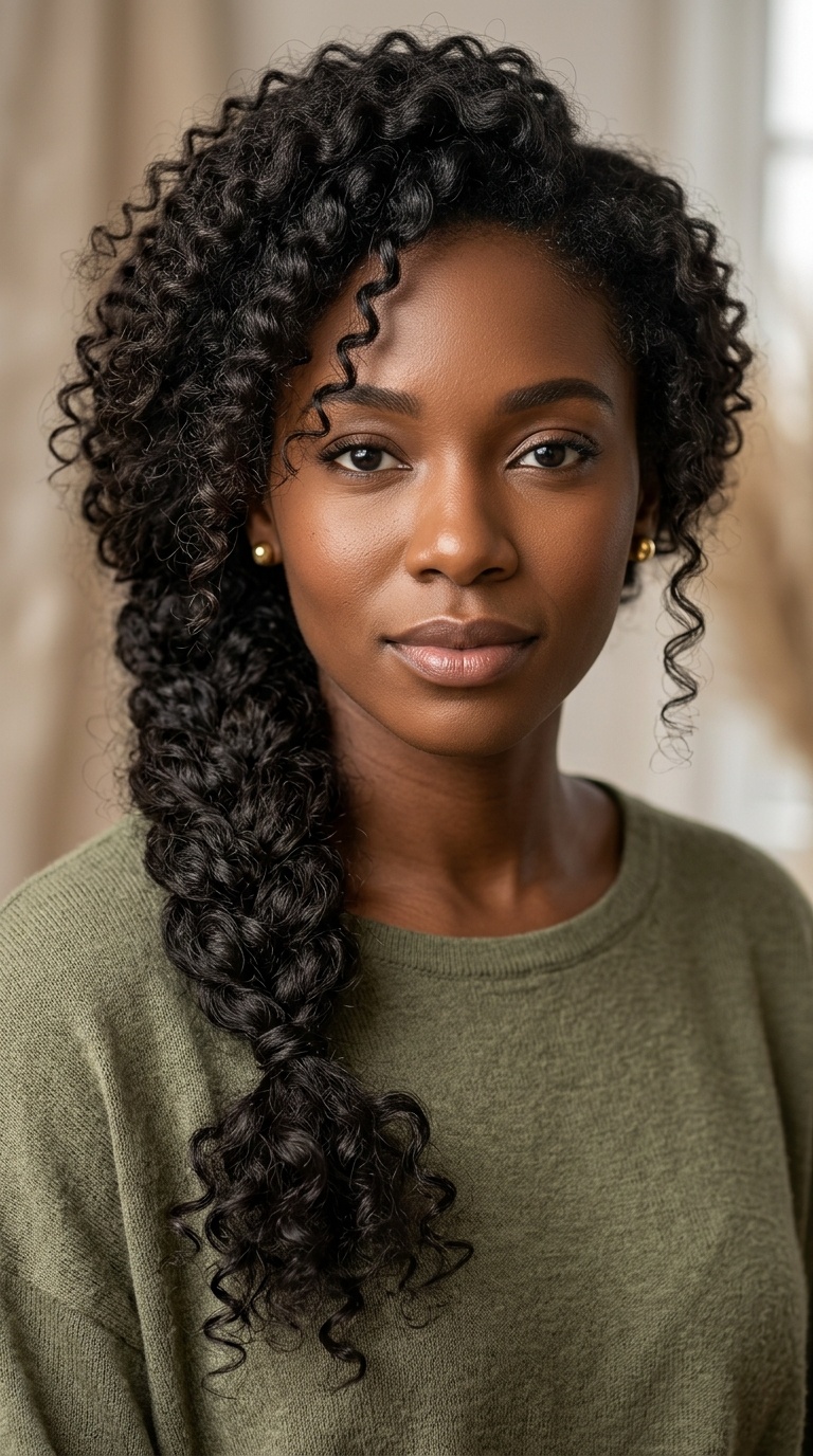 The Voluminous Side Braid