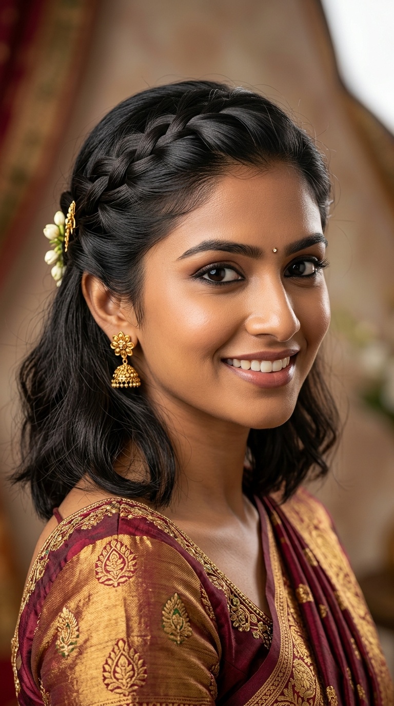 The Waterfall Braid for Short Hair